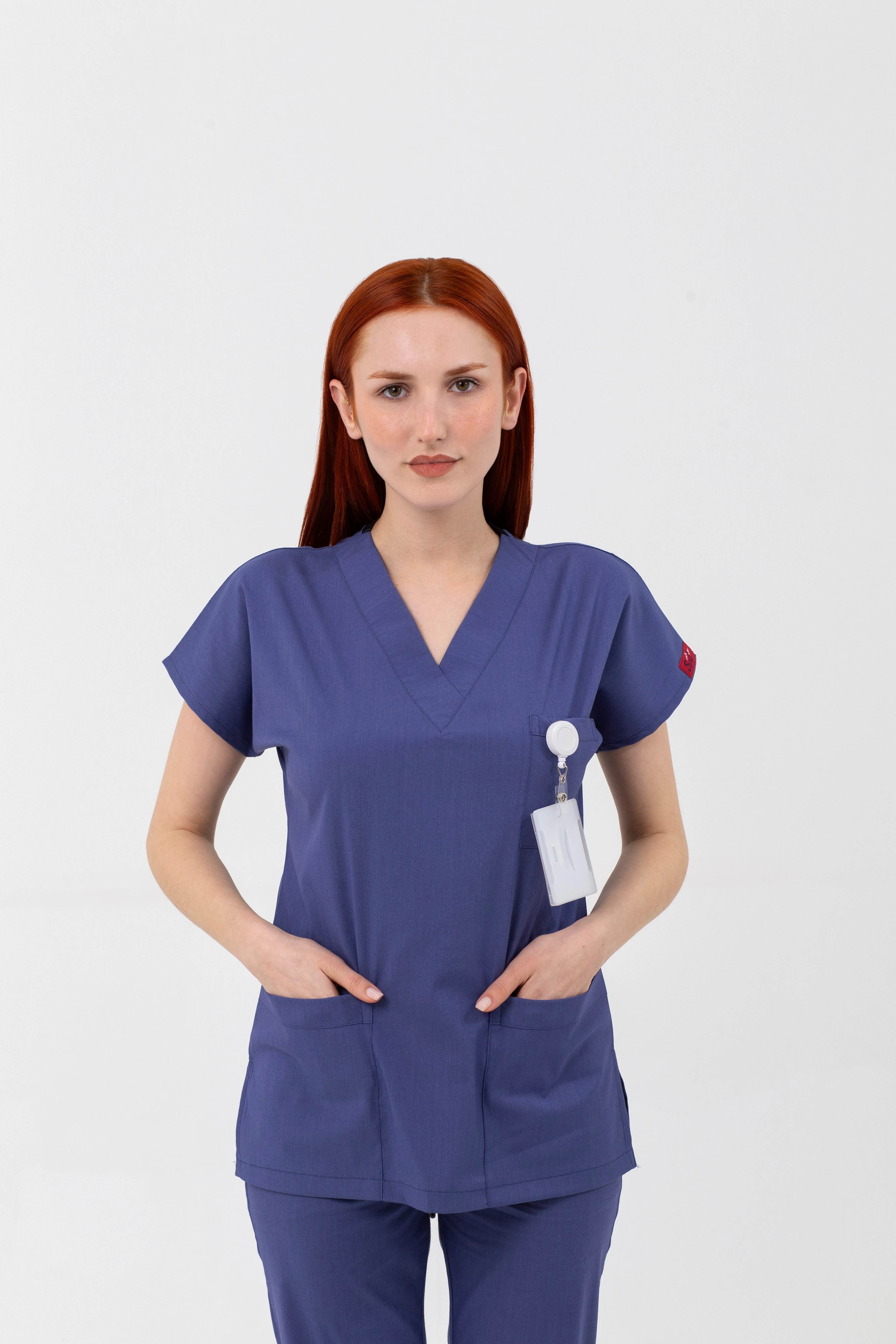 İNDİGO MAVİ MAGNESİA LİKRALI TEK ÜST - UNISEX