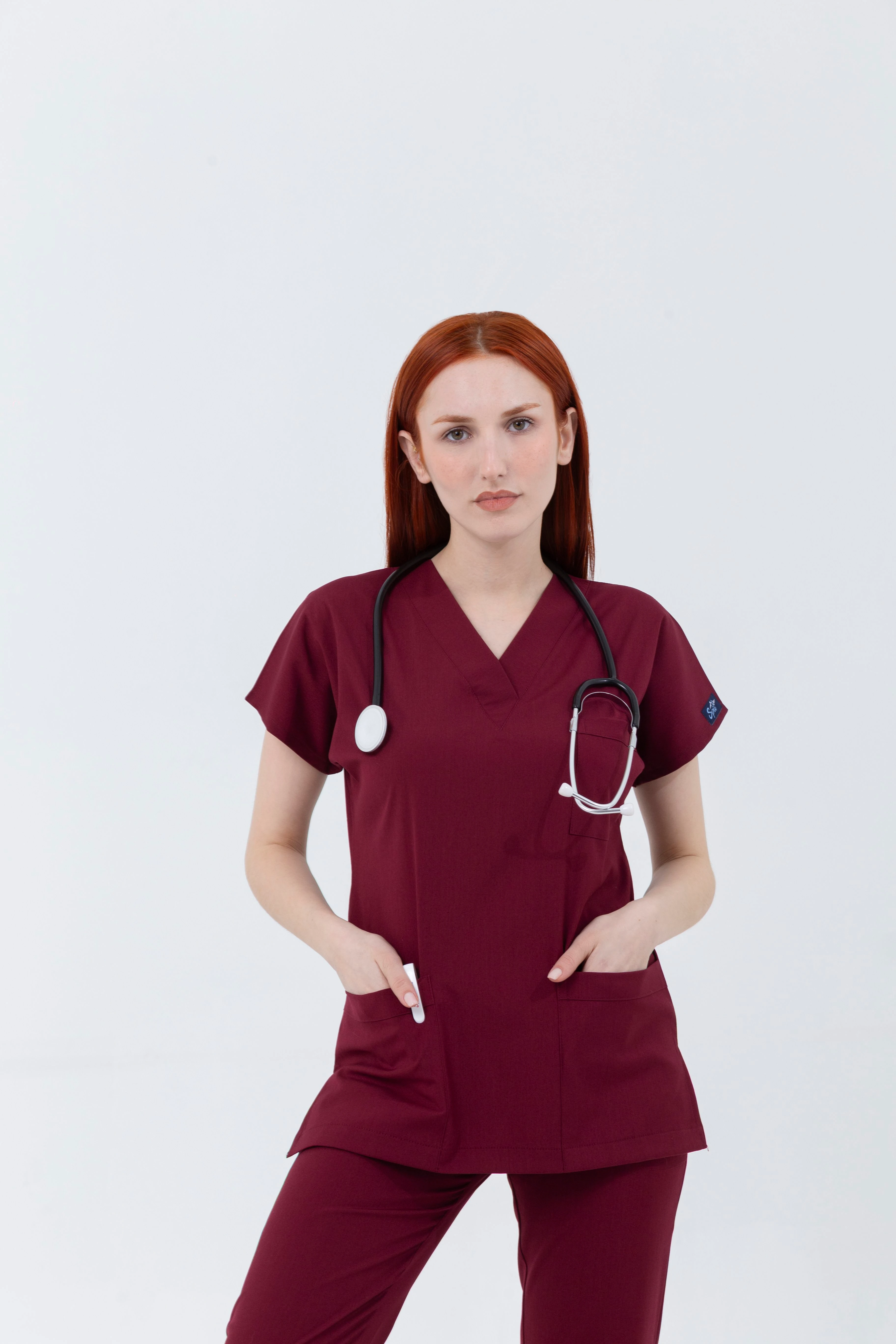 BORDO MAGNESİA LİKRALI TEK ÜST - UNISEX