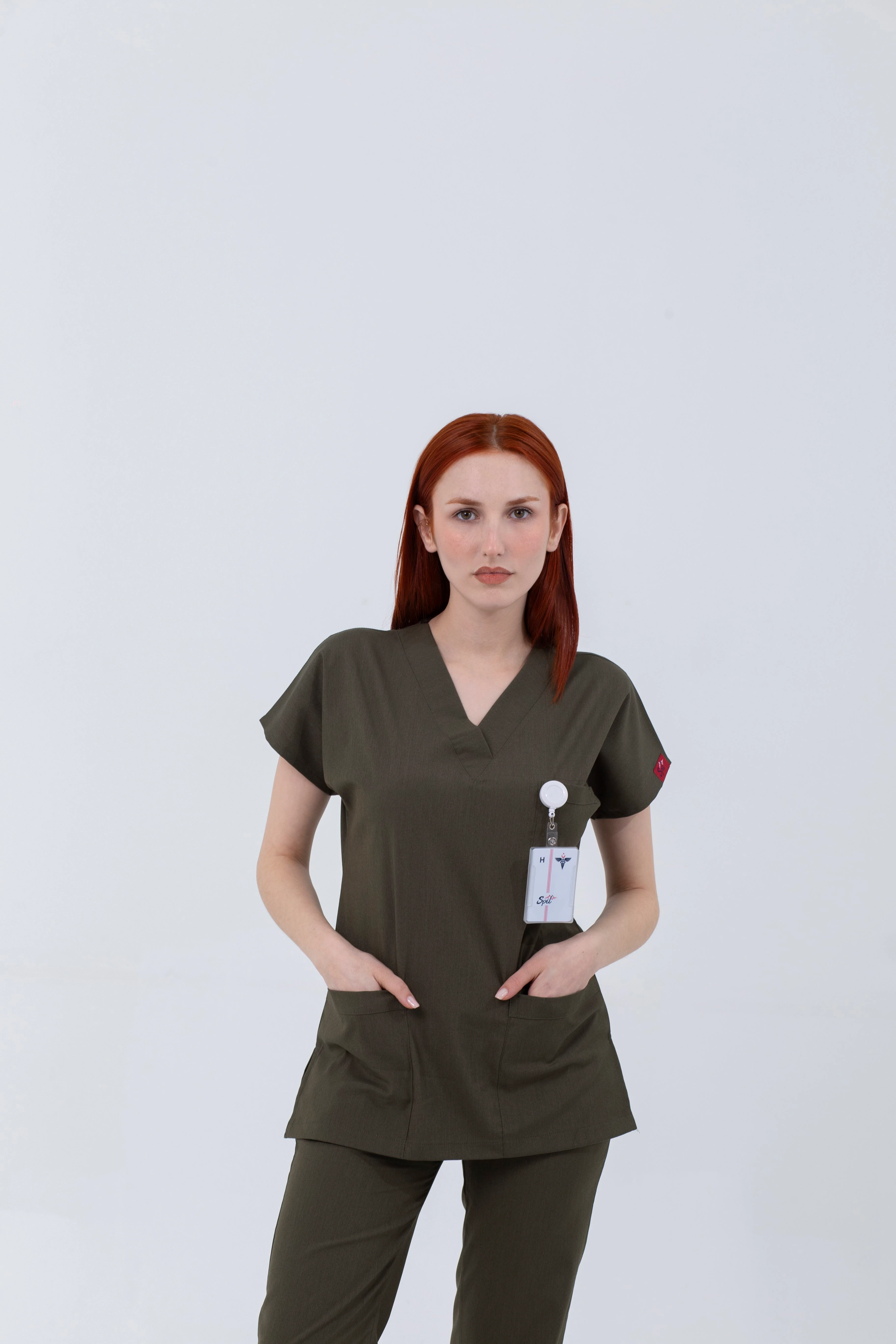 HAKİ YEŞİL MAGNESİA LİKRALI TEK ÜST - UNISEX