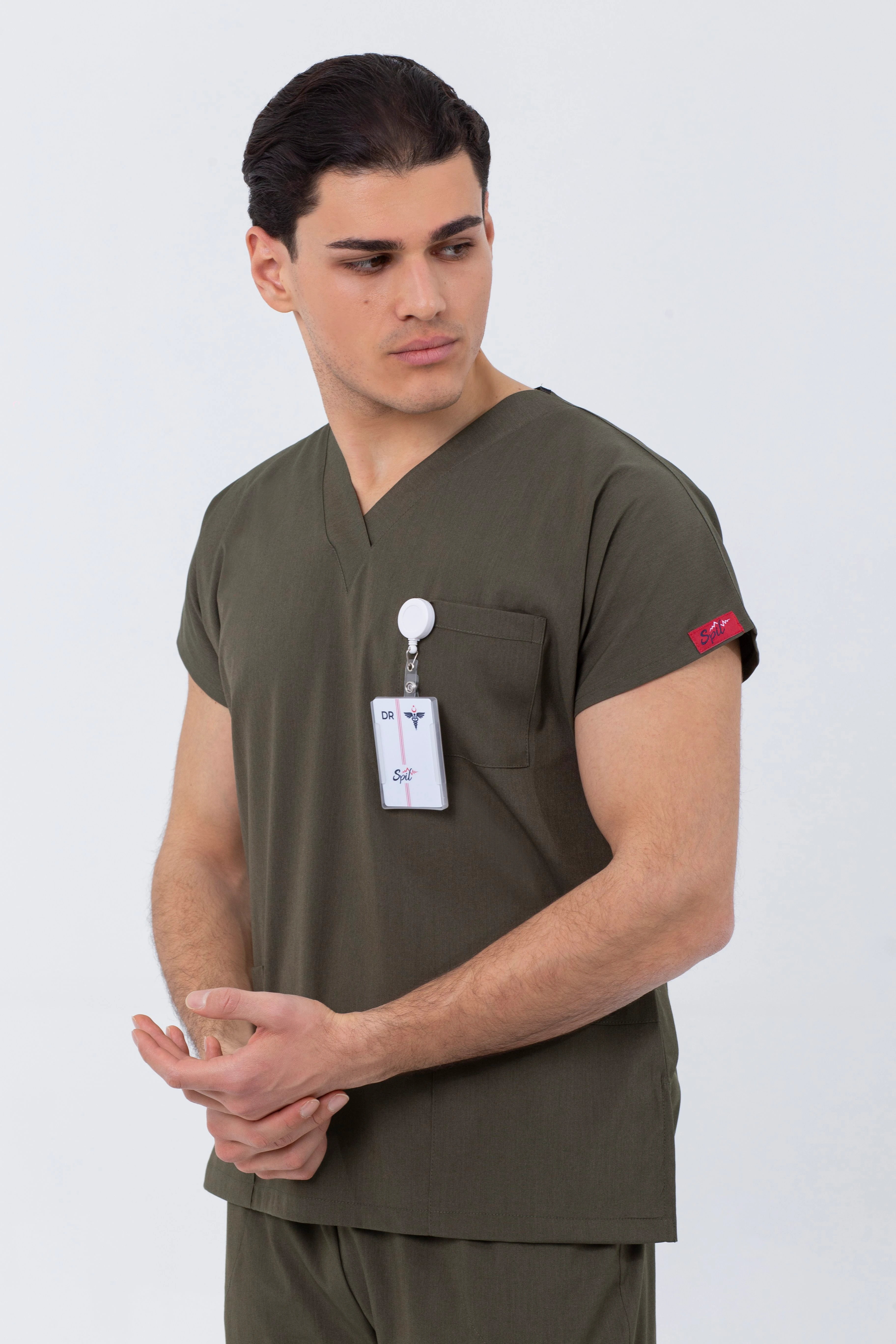 HAKİ YEŞİL MAGNESİA LİKRALI TEK ÜST - UNISEX