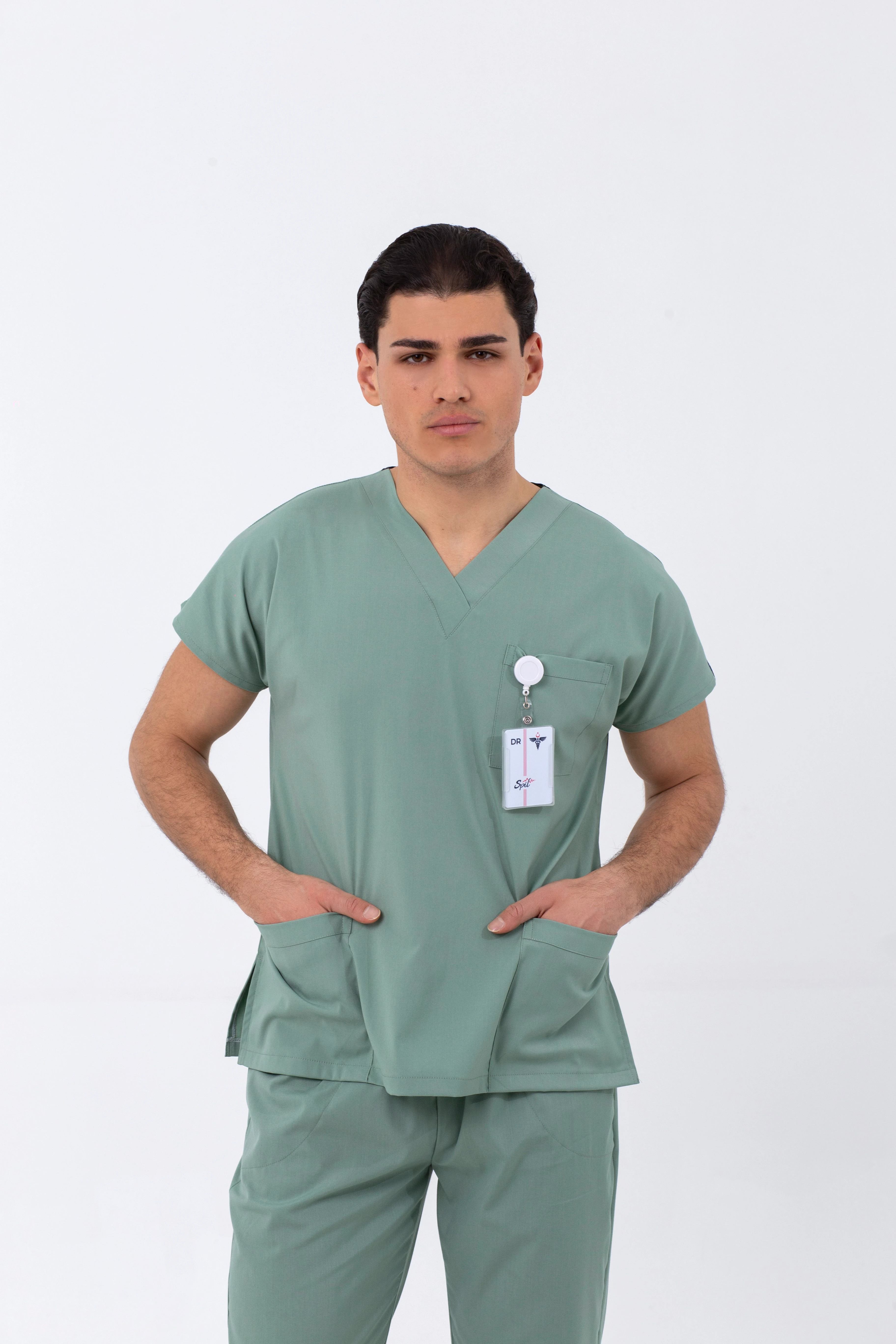 ÇAĞLA YEŞİL MAGNESİA LİKRALI TEK ÜST - UNISEX