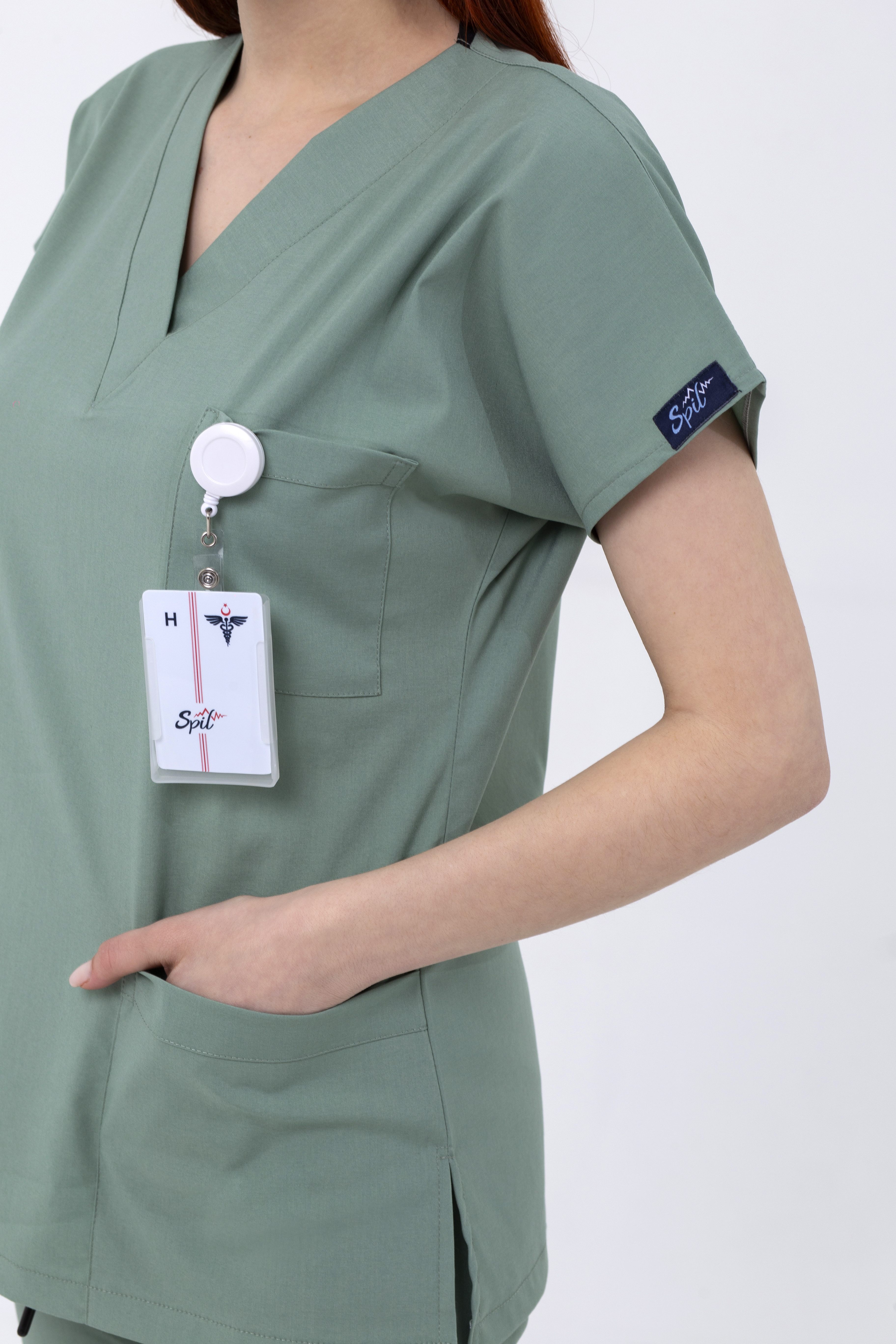 ÇAĞLA YEŞİL MAGNESİA LİKRALI TEK ÜST - UNISEX