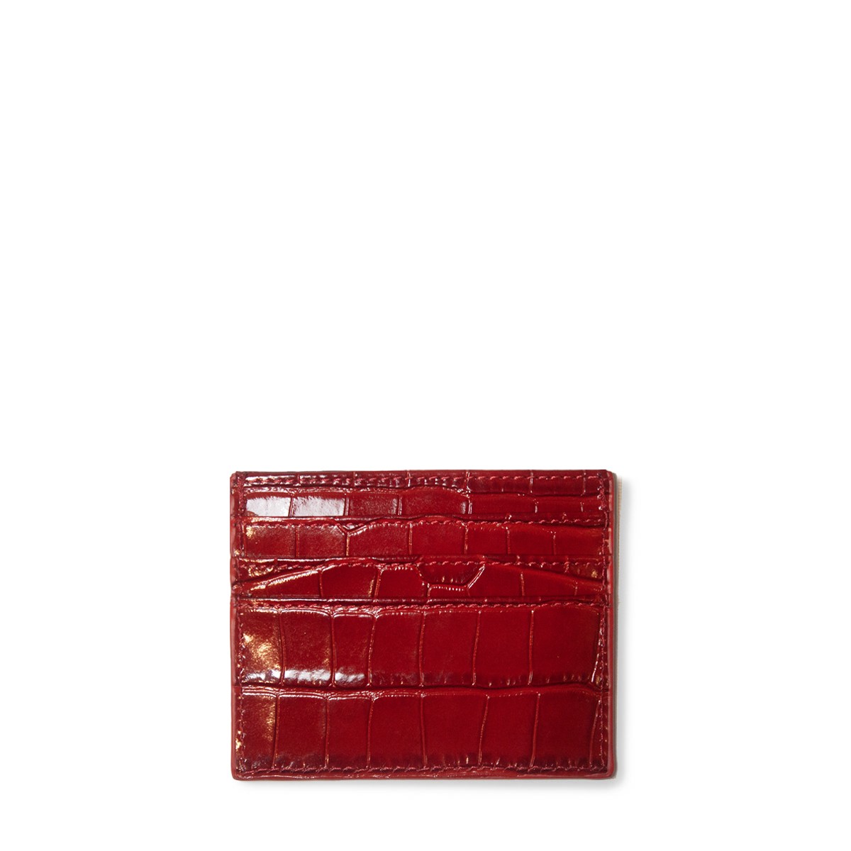 LOVE Cardholder - Red Crocodile