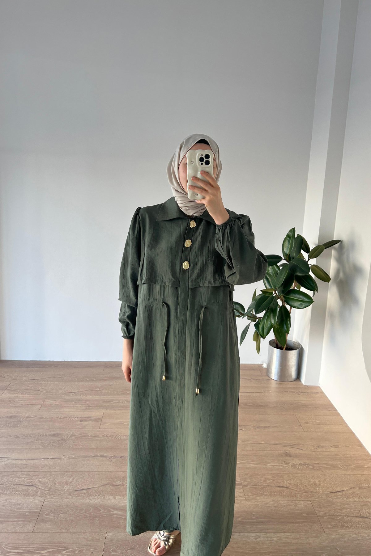 Natural Rüzgarlıklı Takım Haki