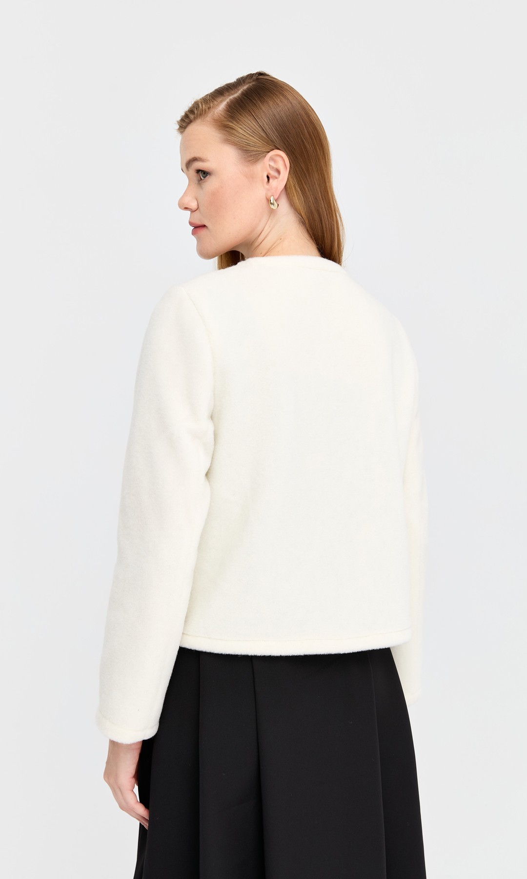 Angora Ceket Ekru