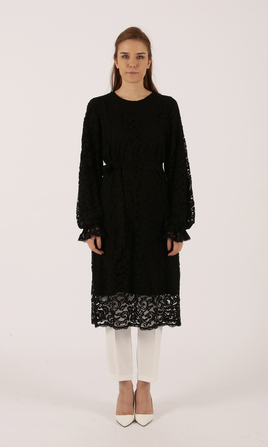 Dantel Tunik Siyah