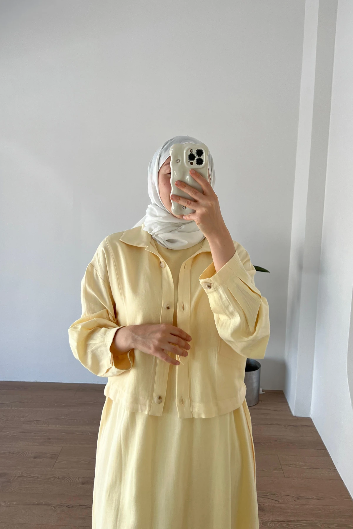 Natural Ceketli Elbise