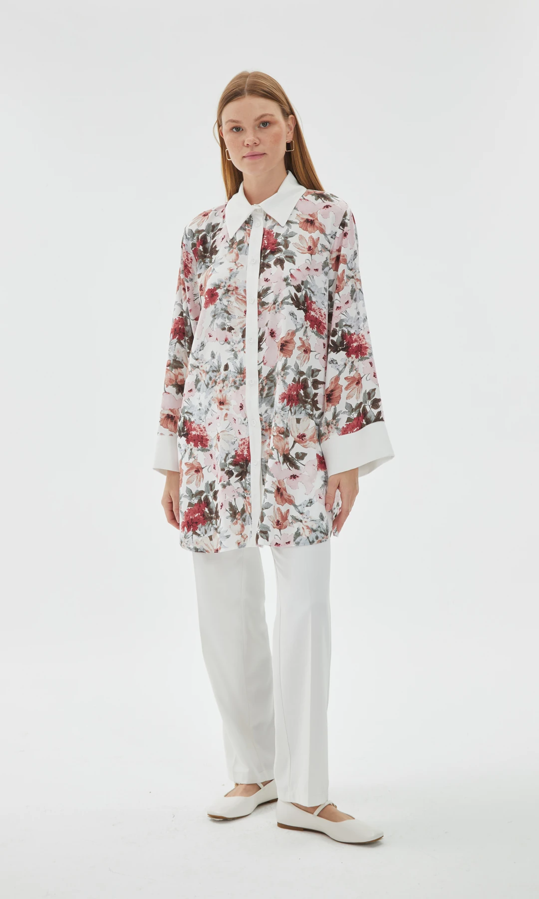 Spring Pamuklu Gömlek Ekru