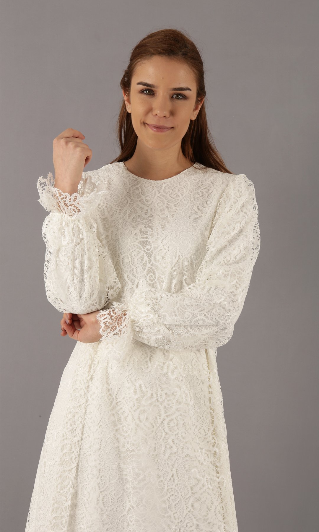 Dantel Tunik Beyaz