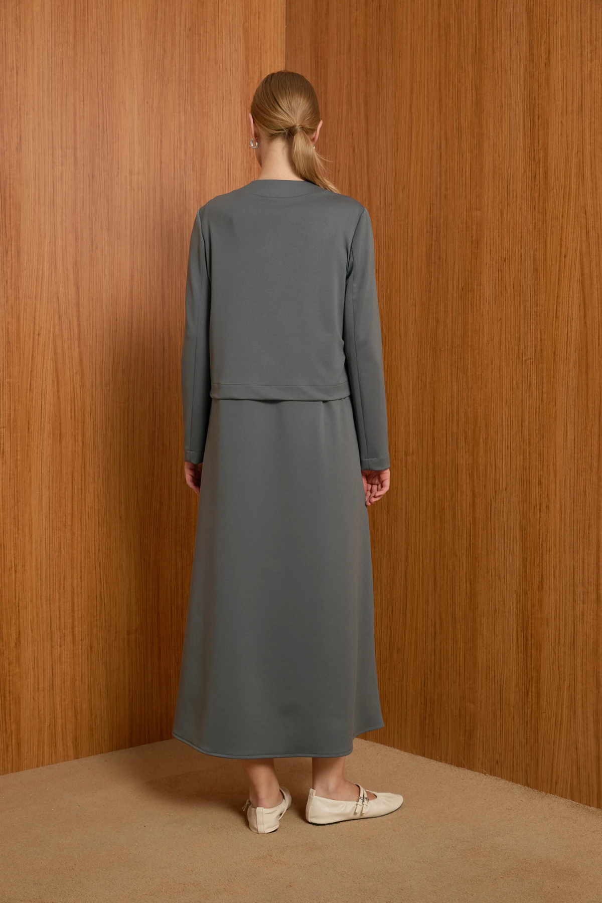 Ceket-Elbise Örme Takım