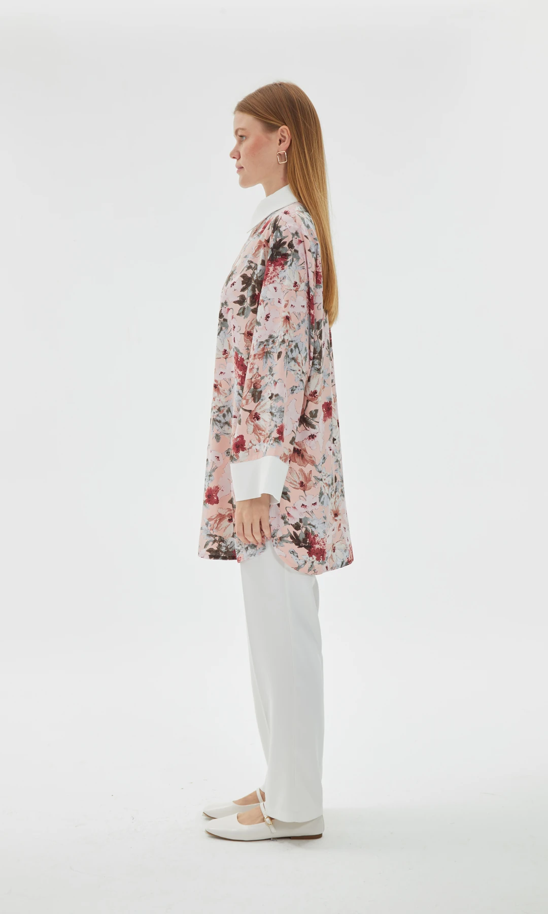 Spring Pamuklu Gömlek Pudra