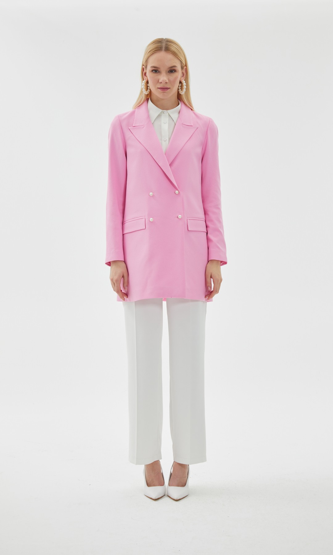 Pearly Ceket Pembe