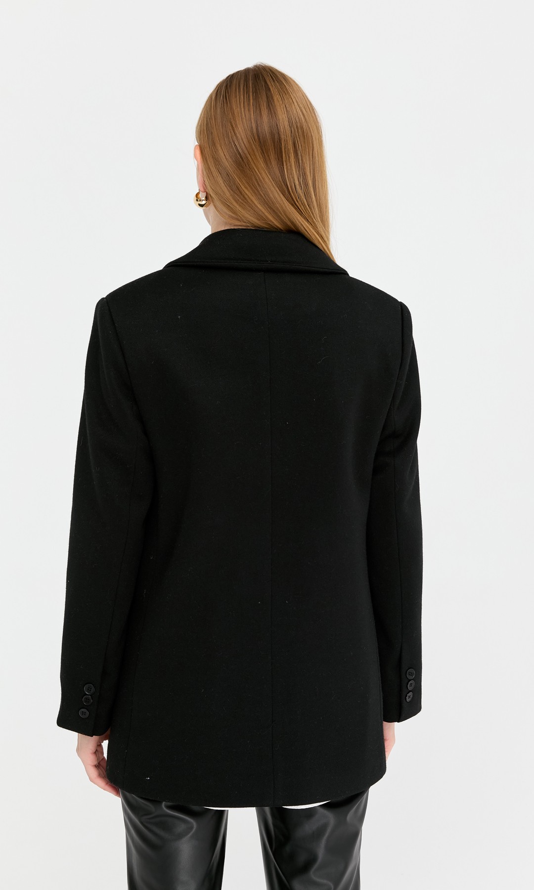 Kaşe Blazer Ceket Siyah