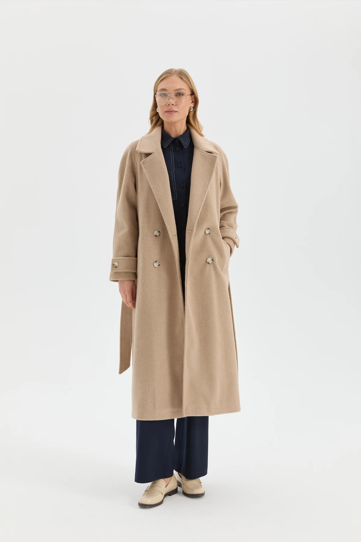 Reglan Kol Kaşe Kaban - Deve Tüyü