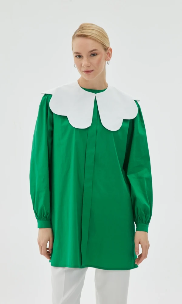 Bloom Pamuklu Gömlek - Yeşil