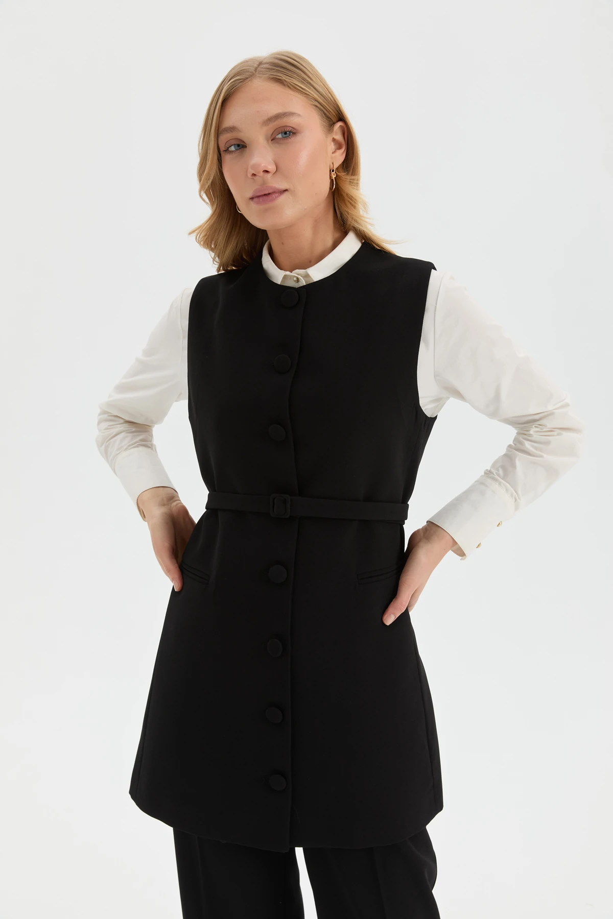 Kemerli Yelekli Takım