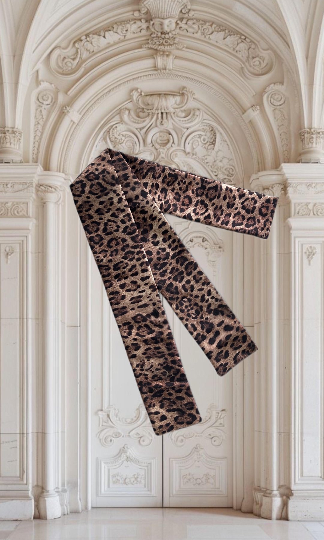 Leopar Desenli Kravat