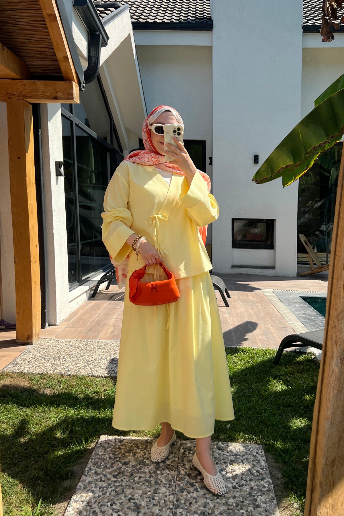 Bağcıklı Kimono Sarı