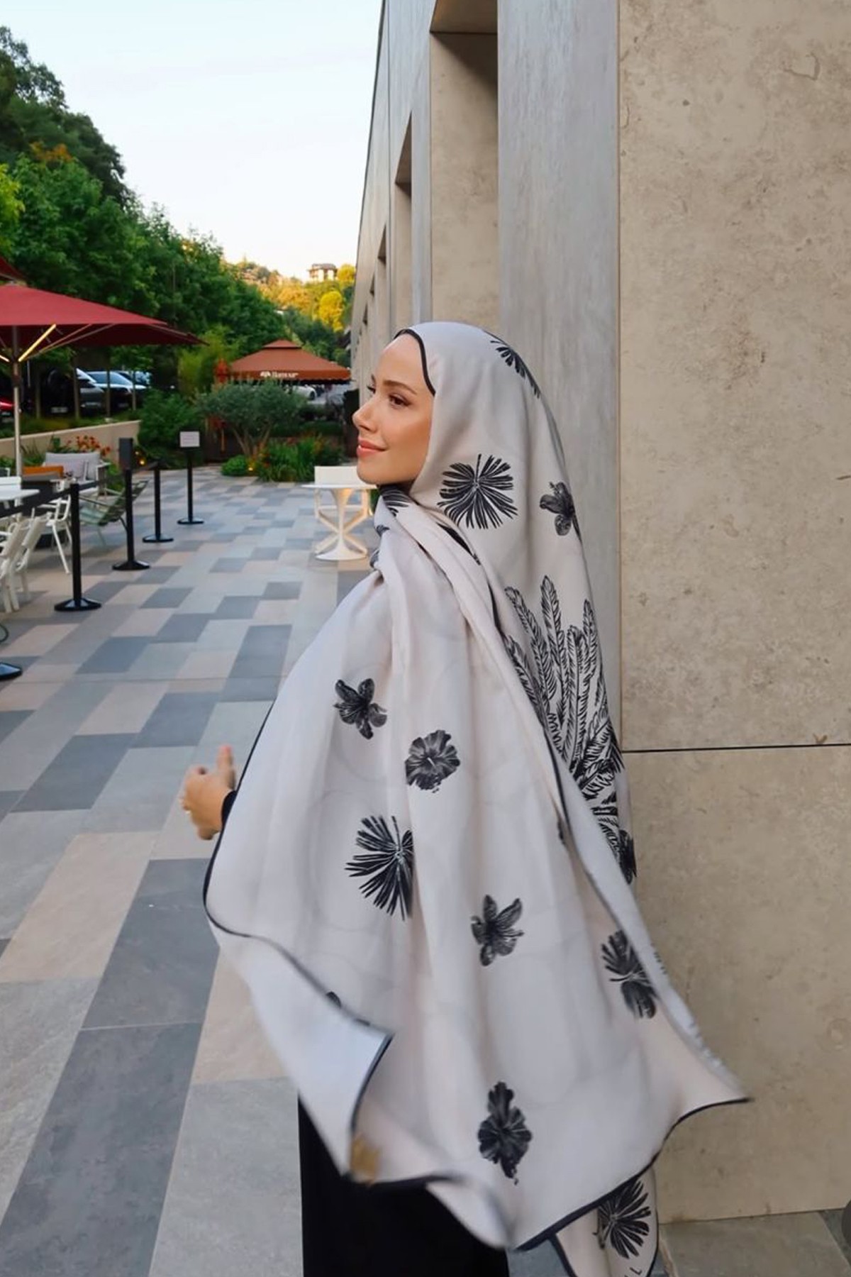 Floş İpek Şal Kemik