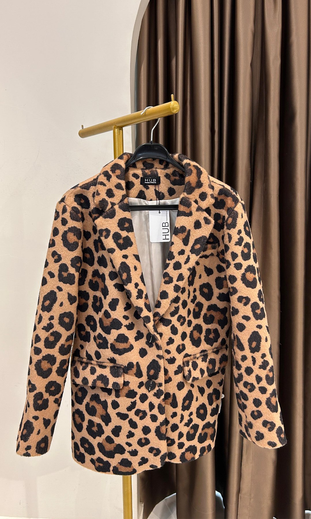 Leopar Kaşe Ceket