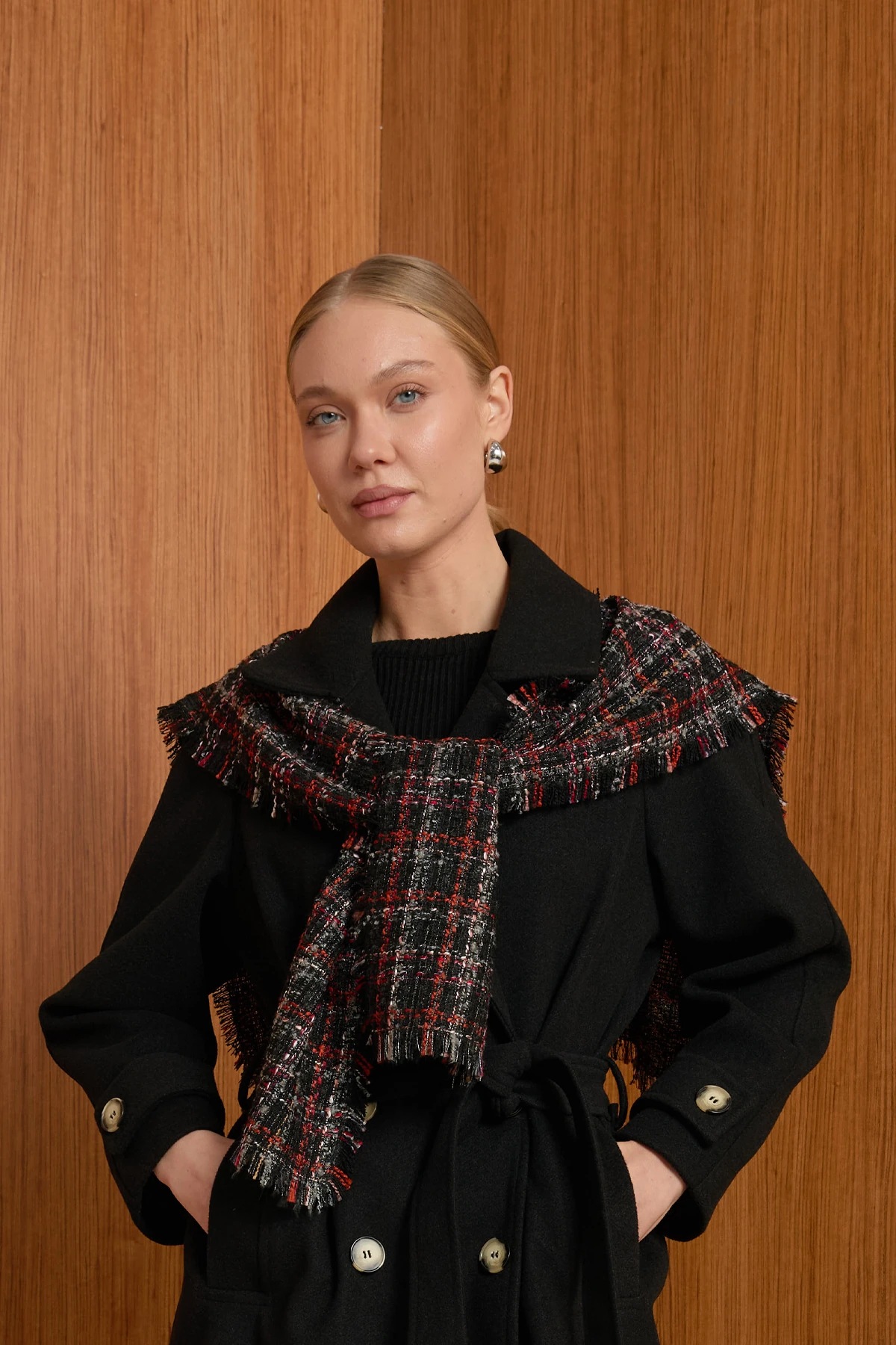 Omuz Atkısı - Siyah Tüvit