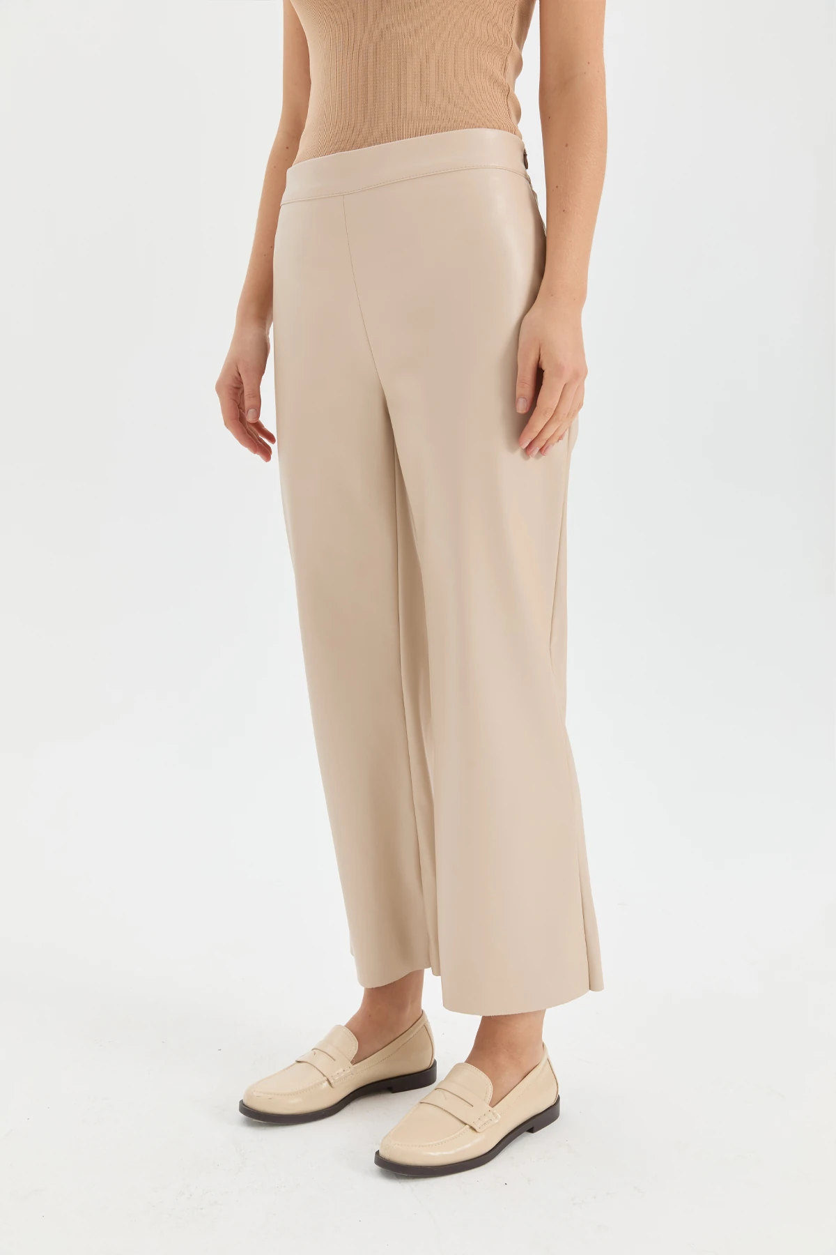 Bol Paça Deri Pantolon