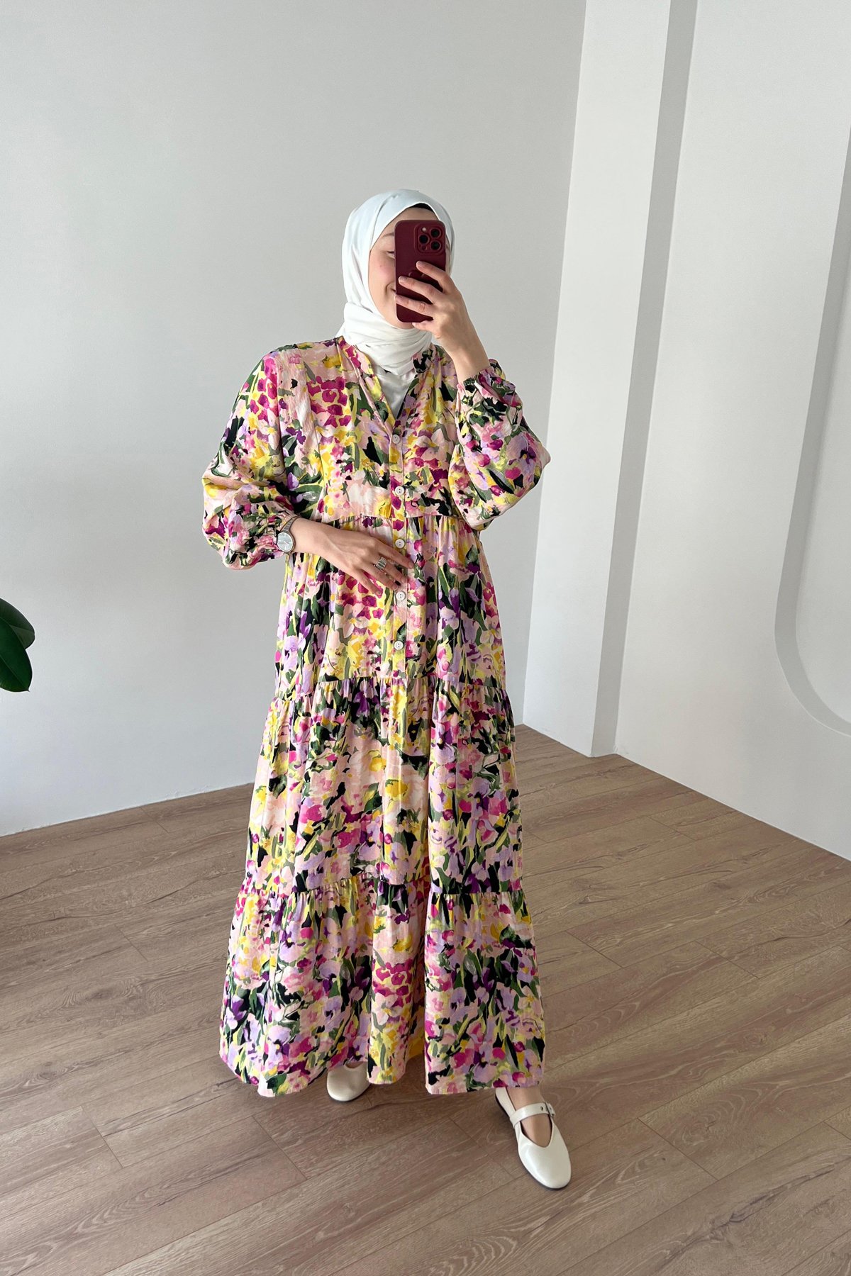 Çiçekli Summer Elbise