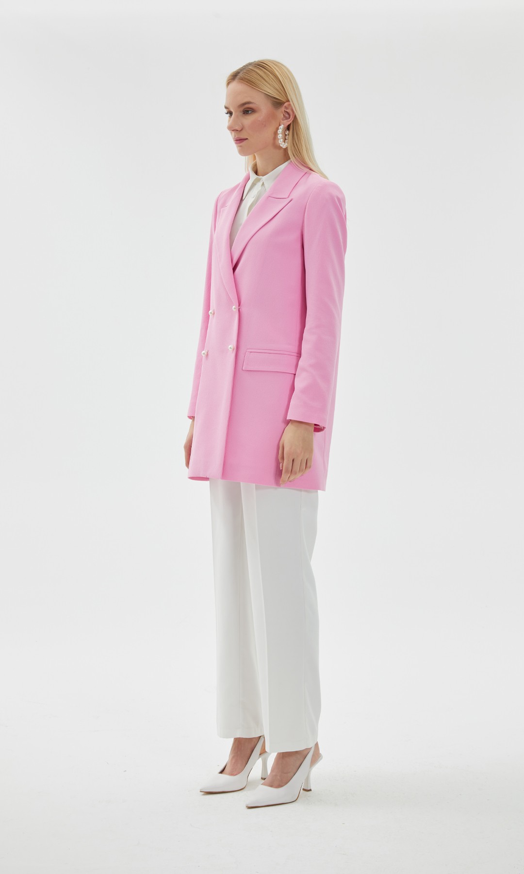 Pearly Ceket Pembe