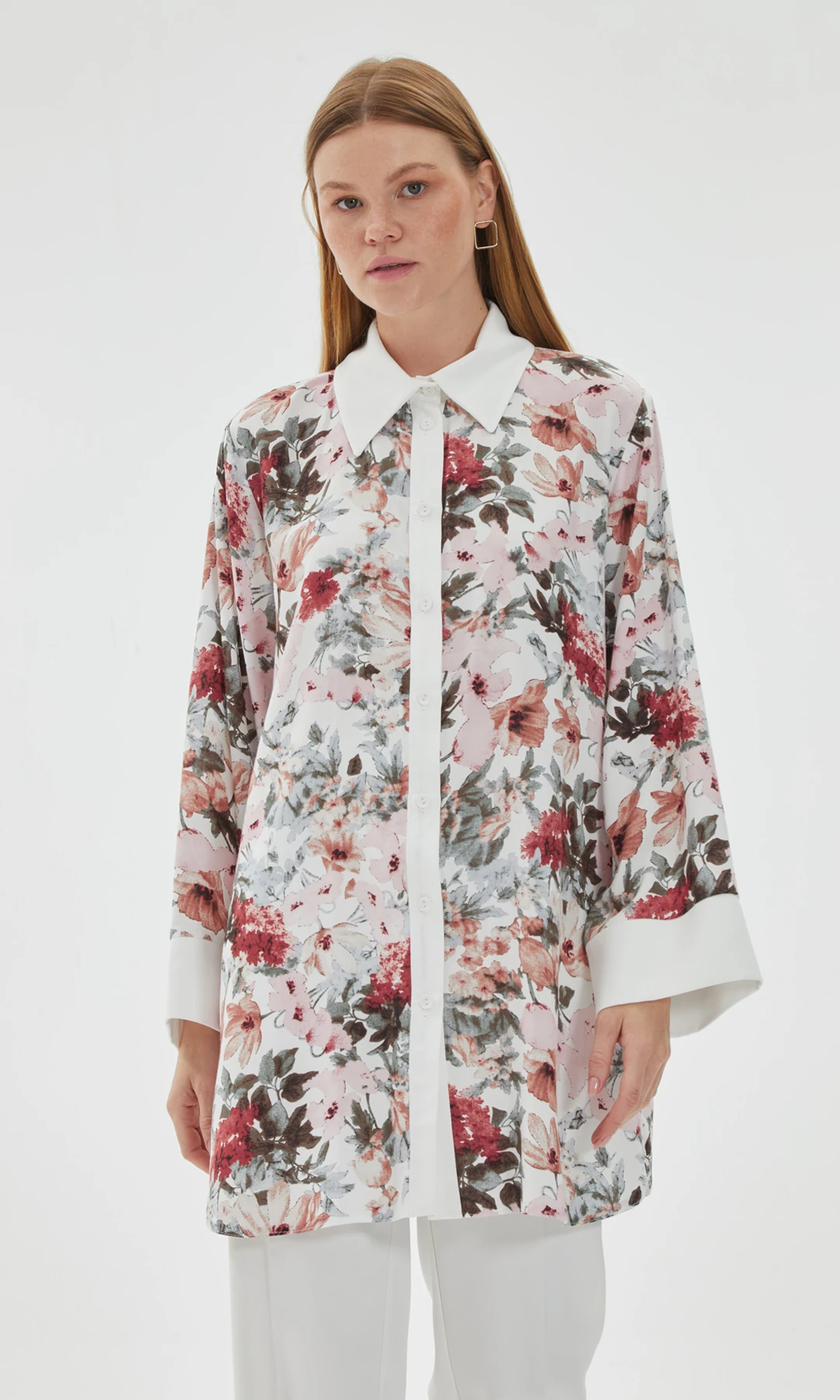 Spring Pamuklu Gömlek Ekru