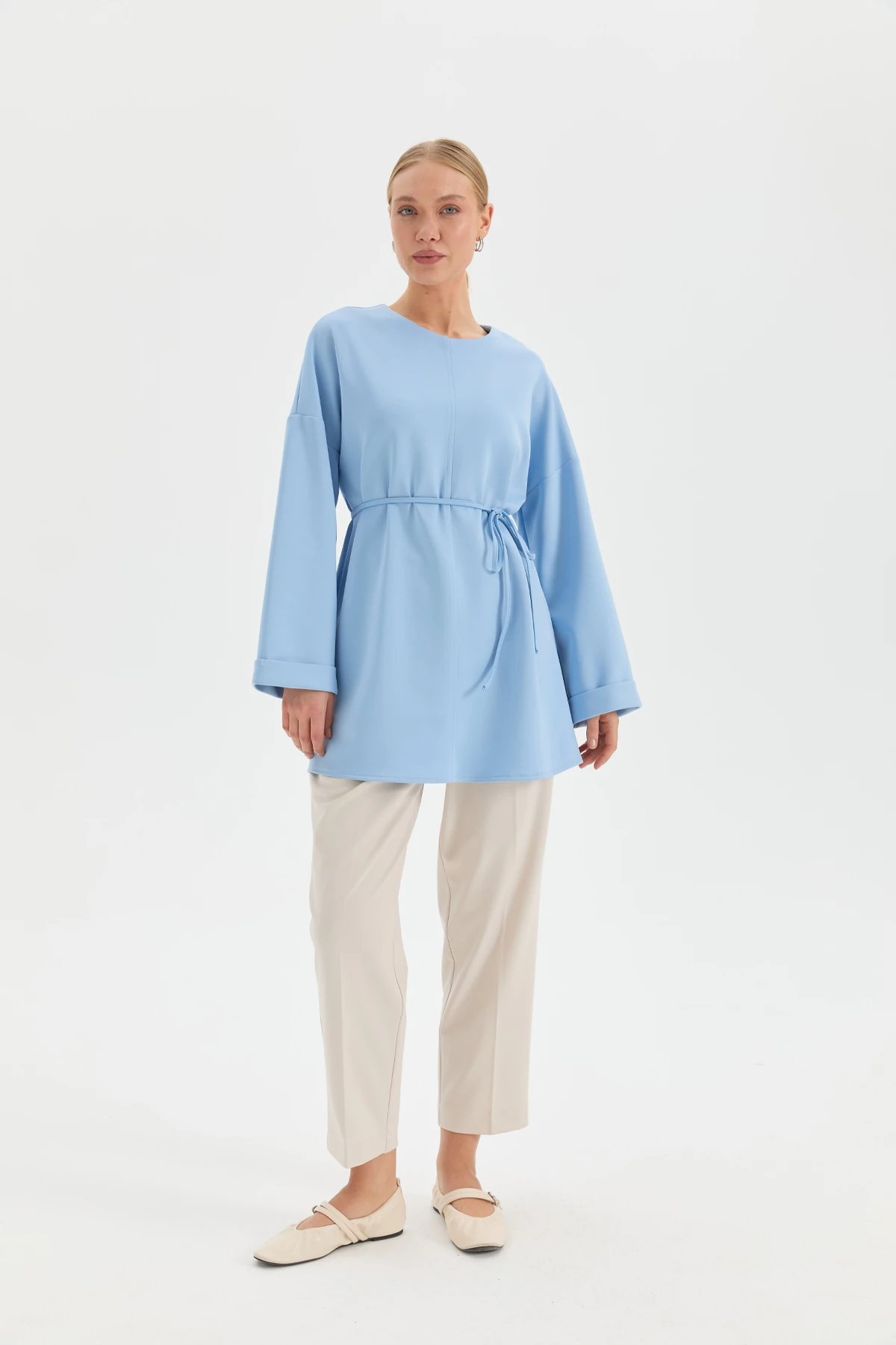 Nervür Detaylı Sweat