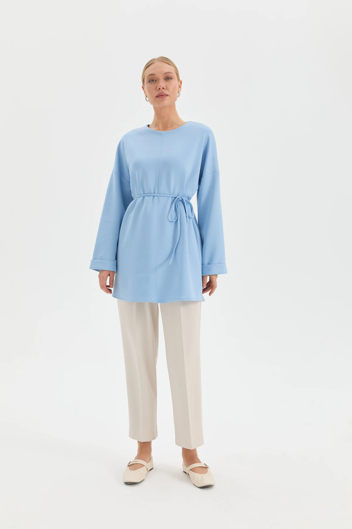 Nervür Detaylı Sweat