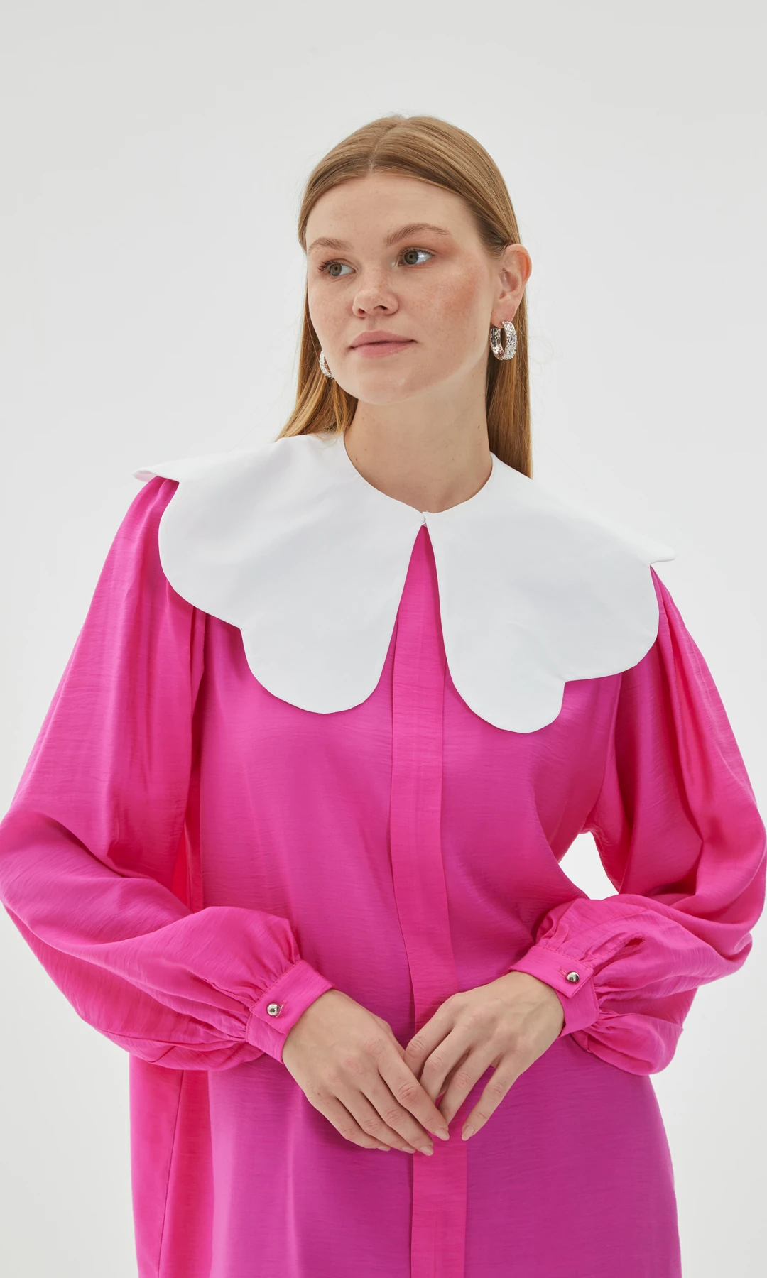 Bloom Pamuklu Gömlek - Fuşya