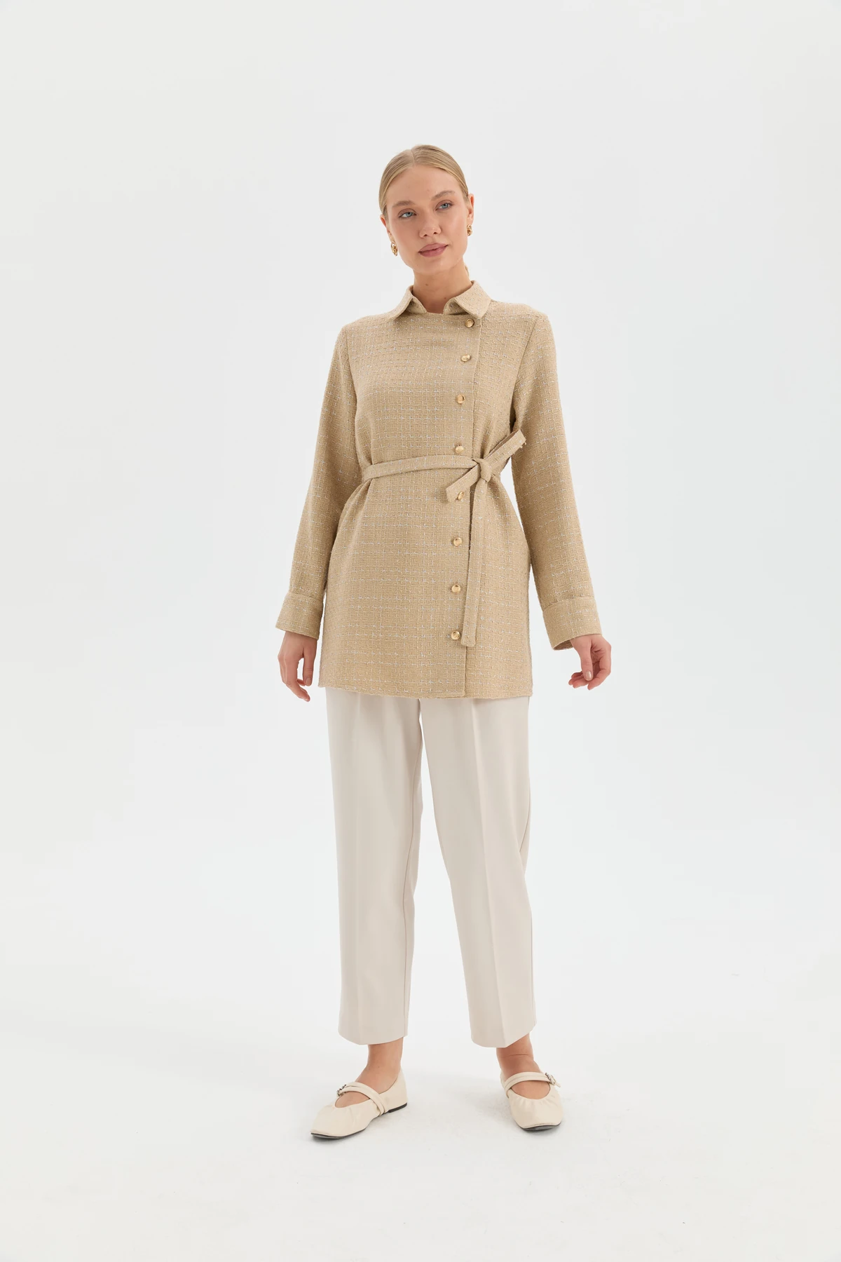 Asimetrik Tüvit Gömlek