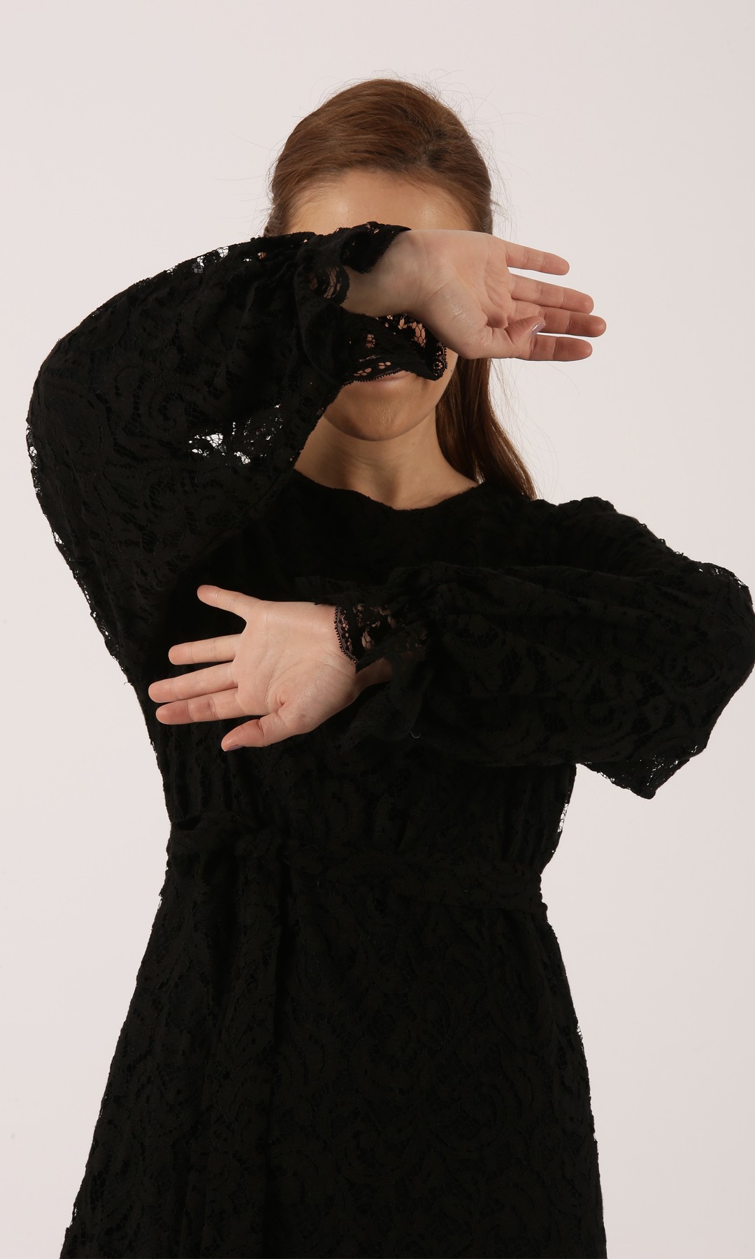 Dantel Tunik Siyah