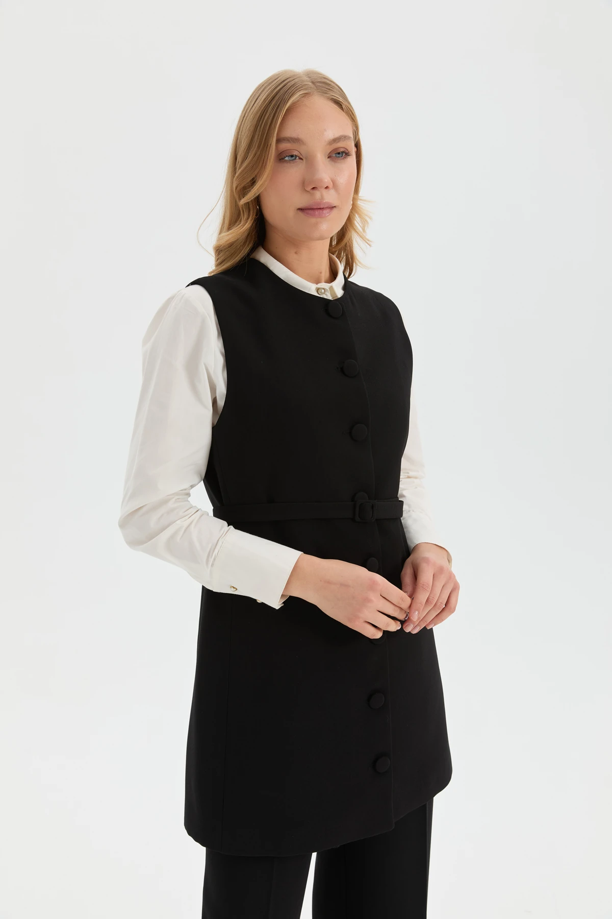 Kemerli Yelekli Takım