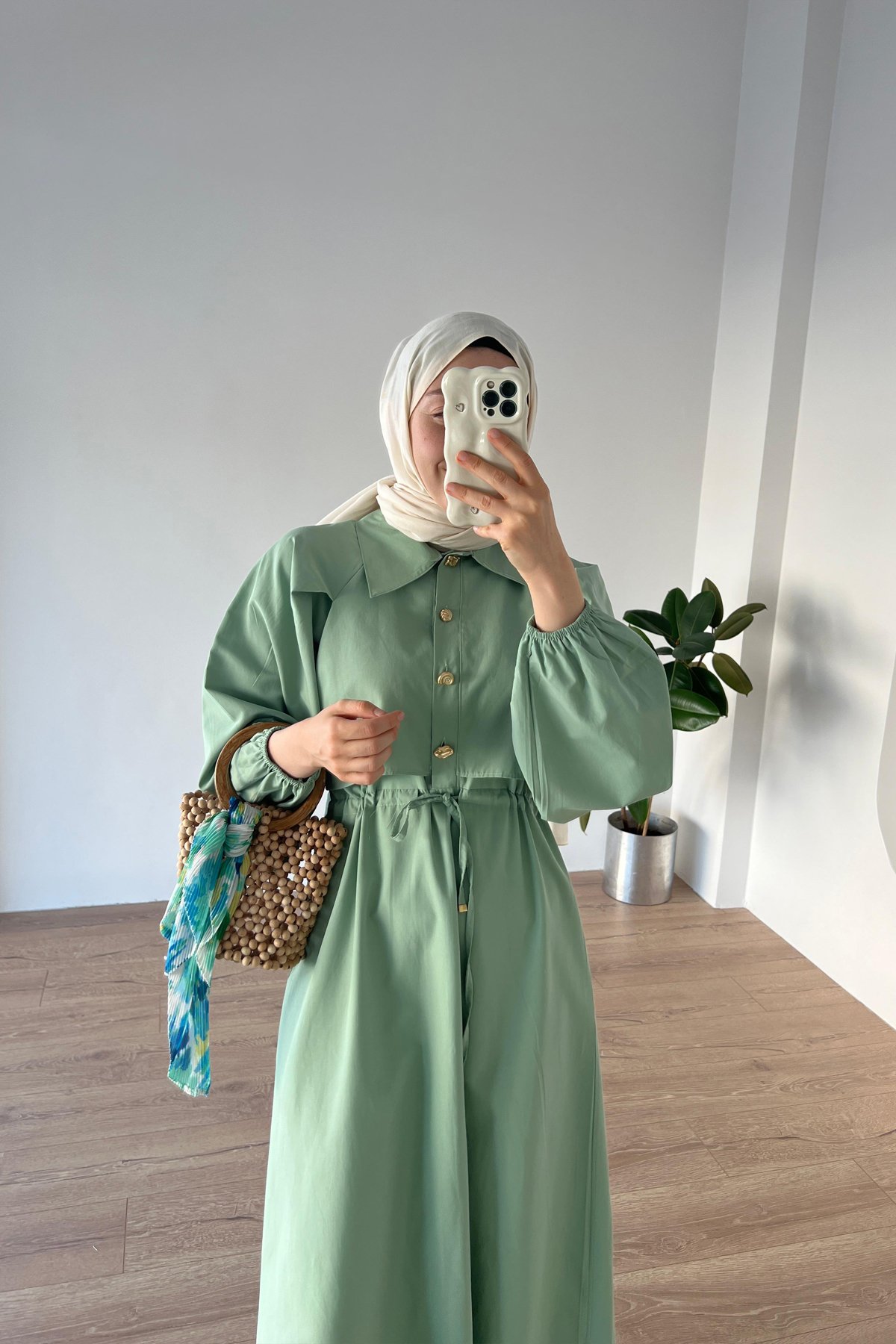 Rüzgarlıklı Elbise Mint