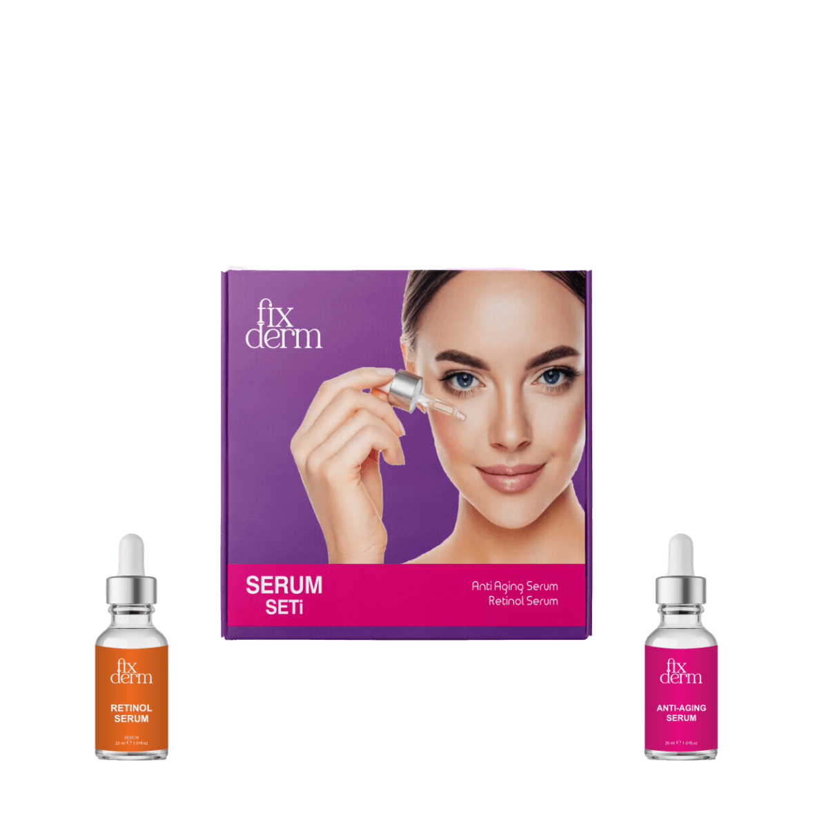 Fixderm Kırışıklara Önlem Al Serum Seti Retinol Serum & Antiaging Serum Seti