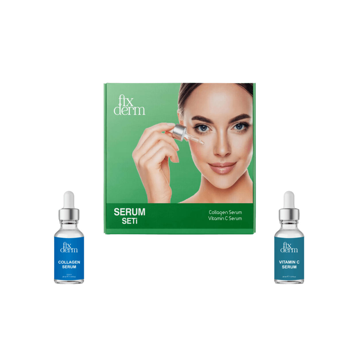 Fixderm Cildini Işıldat Serum Seti Collagen Serum & C Vitamin Serum Seti