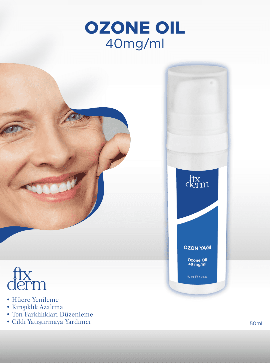 Fixderm Ozon Yağı  40mg/ml 50ml 