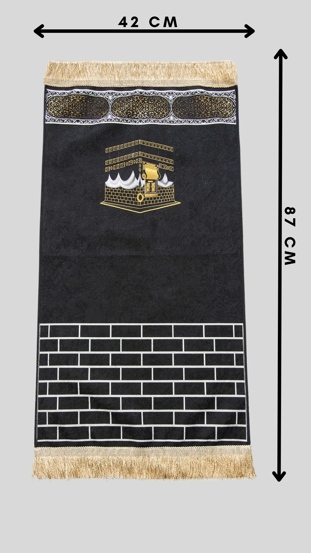 Megyori Kabe Desenli Kadife Seccade mini seyahat / çocuk  boy