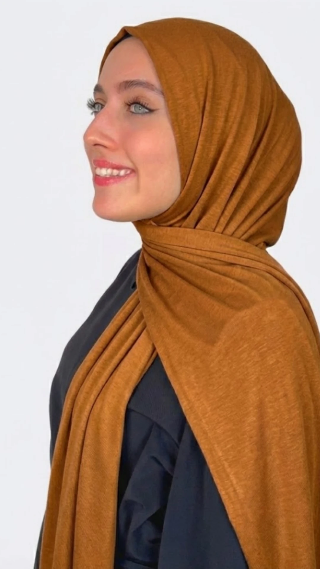 Hazır Pratik Penye  Şal  - Kiremit Turuncusu