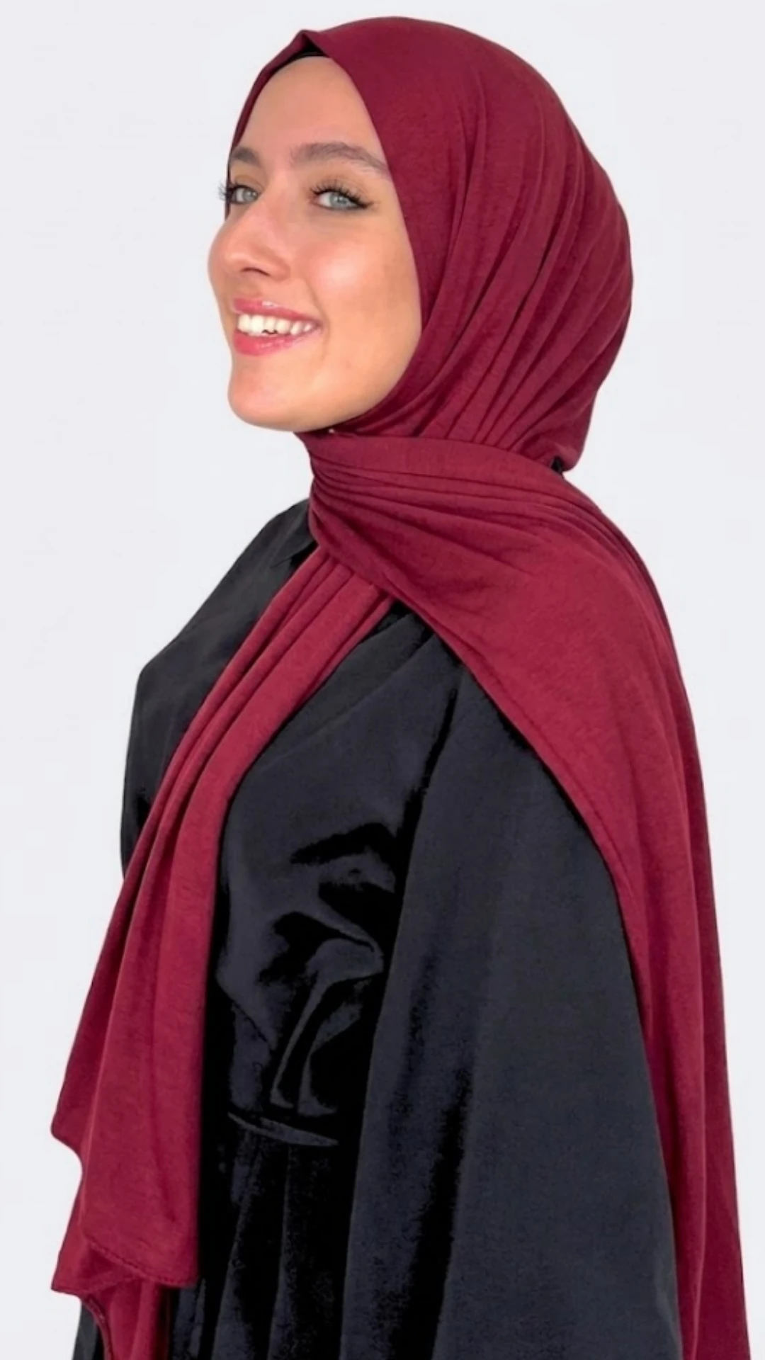 Hazır Pratik Penye  Şal  - Bordo