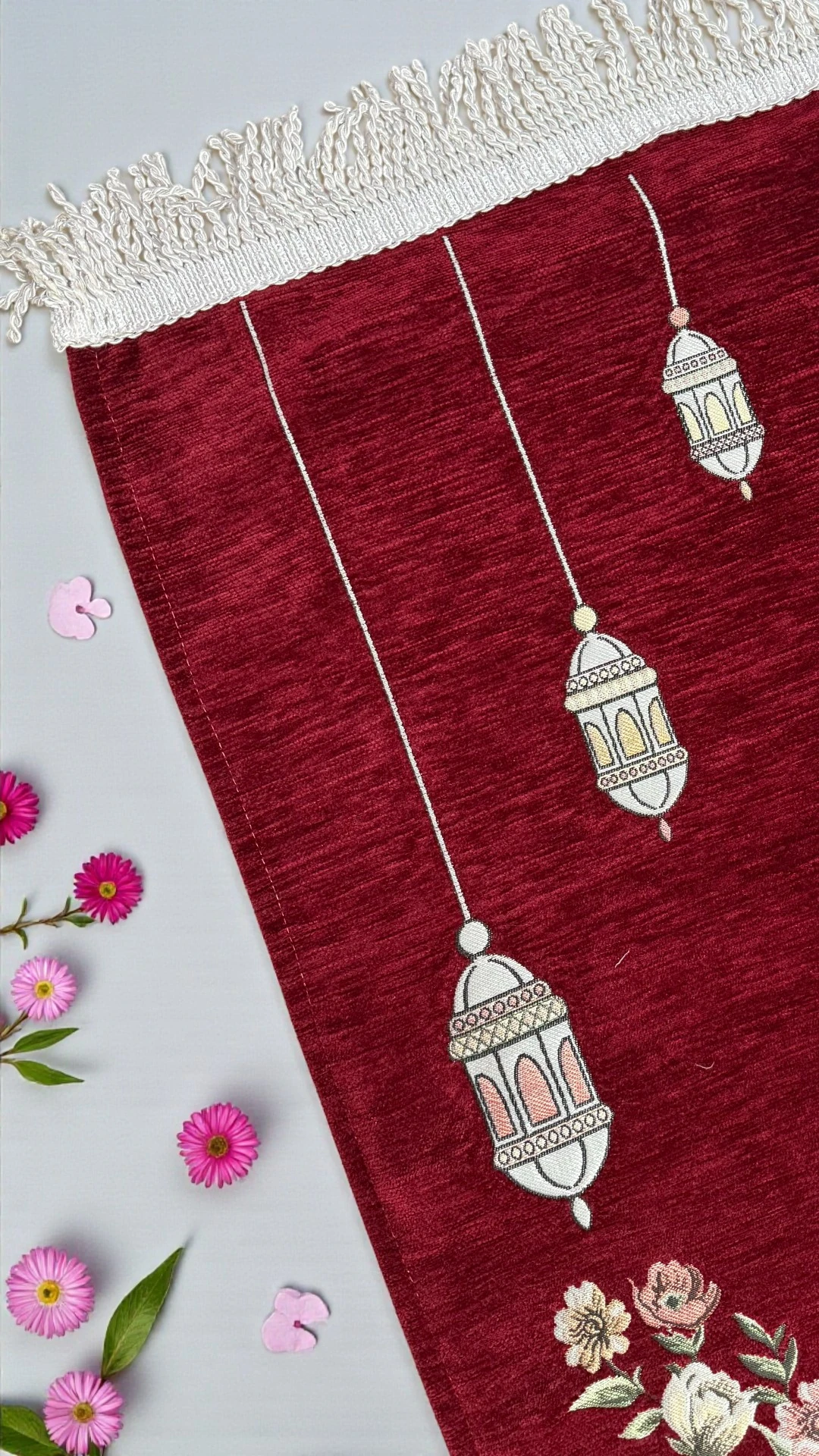 Kandil Şönil Seccade - Bordo