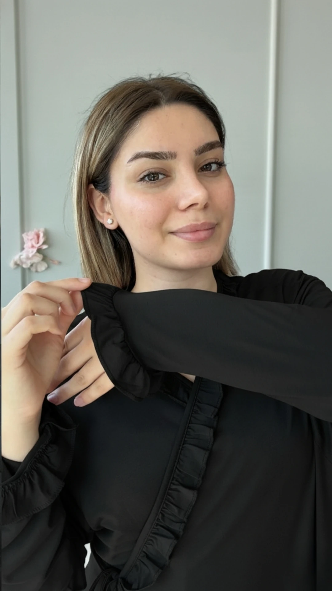 Pamuk Prenses Penye Namaz Elbisesi - Siyah