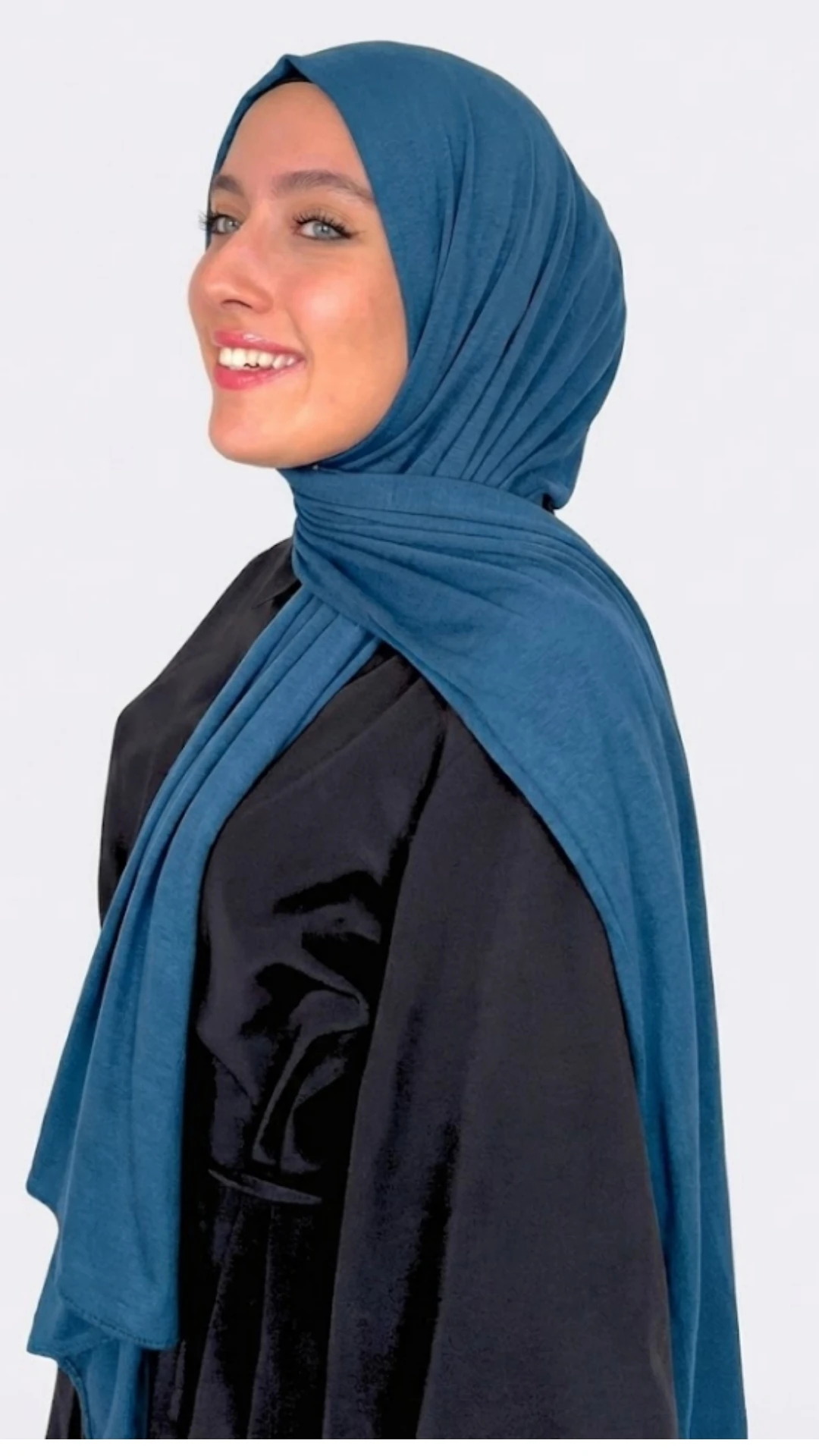 Hazır Pratik Penye  Şal  - İndigo Mavi