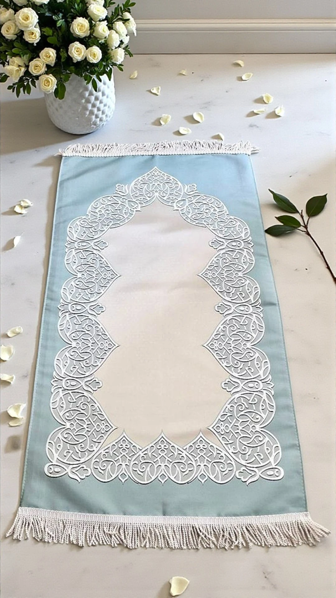 Saten Seccade - Buz mavisi