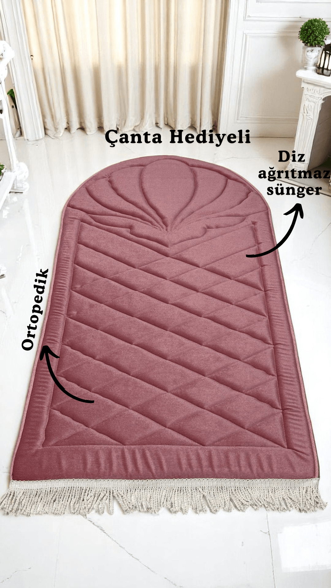 Lina Ortopedik Seccade - Gül Pembe