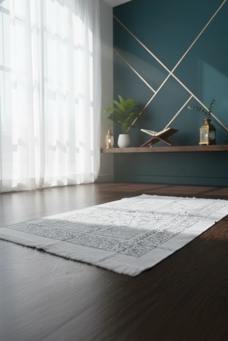  Umrelik Şık Zarf Cüzdanlı Seccade Seti - Gri