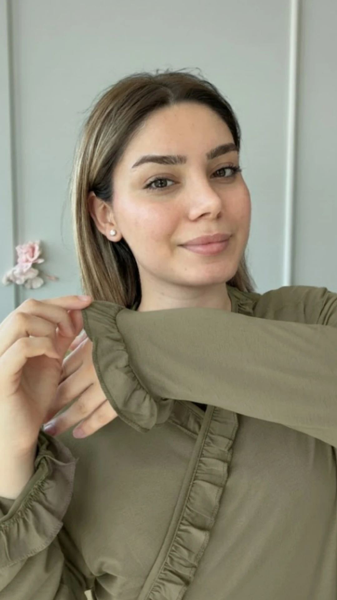 Pamuk Prenses Penye Namaz Elbisesi - Haki