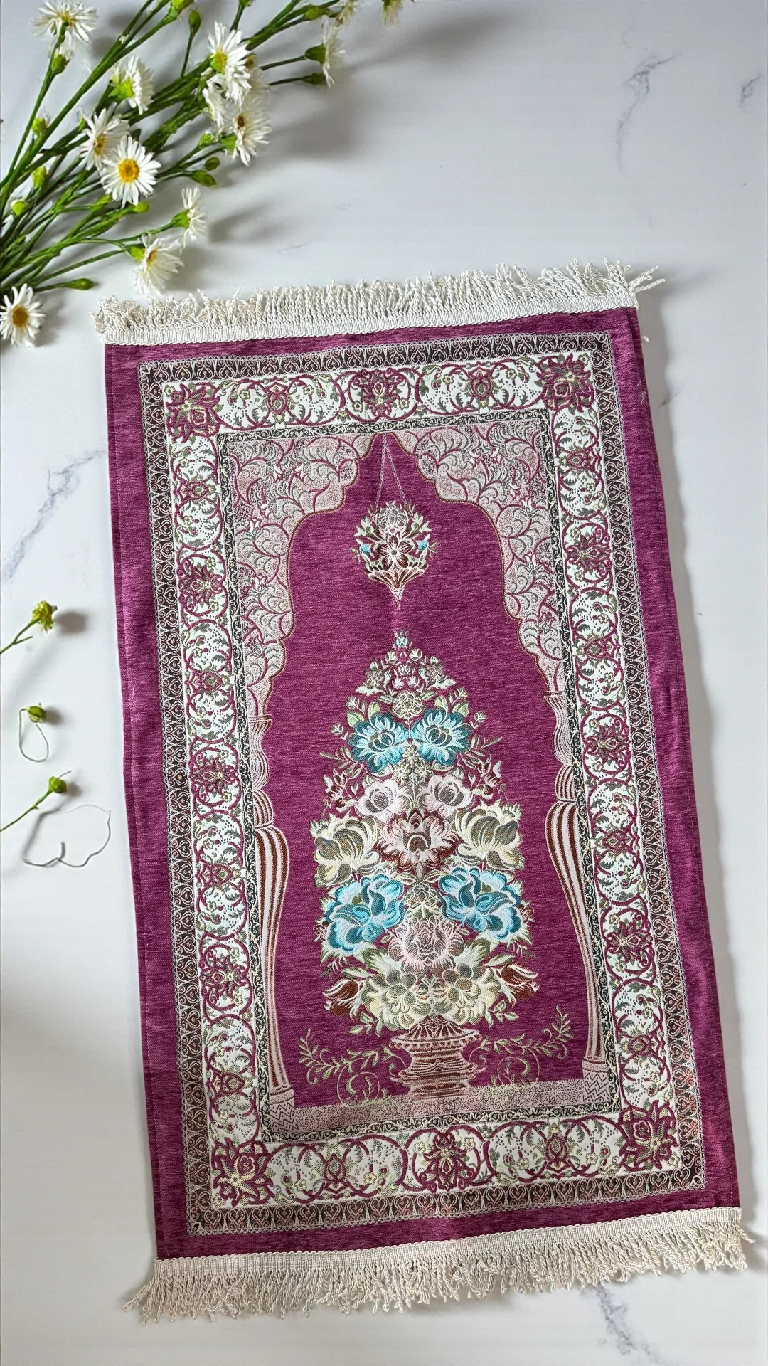 Gül Şönil Seccade - Mor